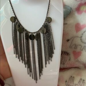 Black Fringe Necklace